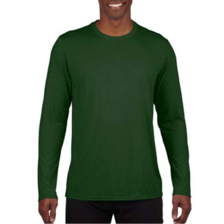 Gildan Adult Performance Long Sleeve T-shirt Mens Green