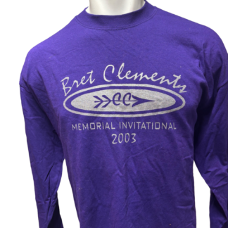Vintage 2003 Bret Clements Purple Long Sleeve T-Shirt