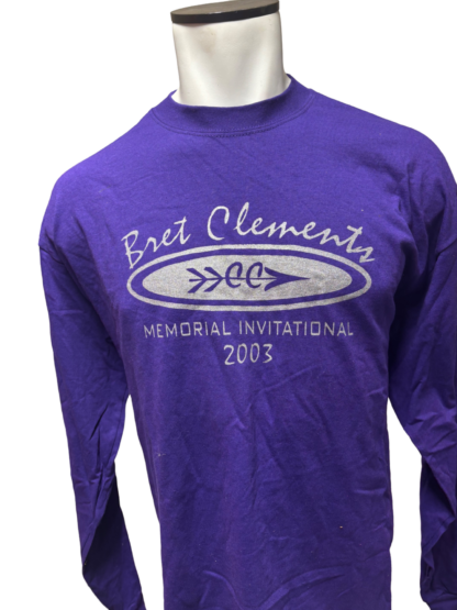 Vintage 2003 Bret Clements Purple Long Sleeve T-Shirt