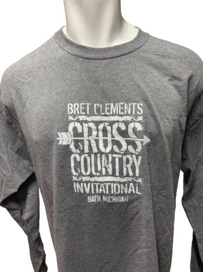 Vintage 2016 Bret Clements Gray Long Sleeve T-Shirt