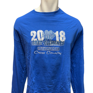 Vintage 2018 Bret Clements Blue Long Sleeve T-Shirt