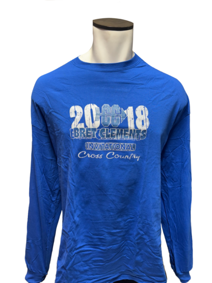 Vintage 2018 Bret Clements Blue Long Sleeve T-Shirt