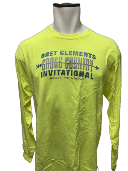Vintage 2021 Bret Clements Safety Green Long Sleeve T-Shirt