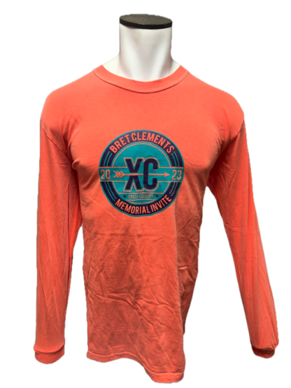 Vintage 2023 Bret Clements Orange Long Sleeve T-Shirt